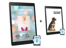 Load image into Gallery viewer, Puppy Potty Training &amp; Why Puppies Need Rules (Digital E-Book Bundle) - Small Paws &amp; Big Hearts
